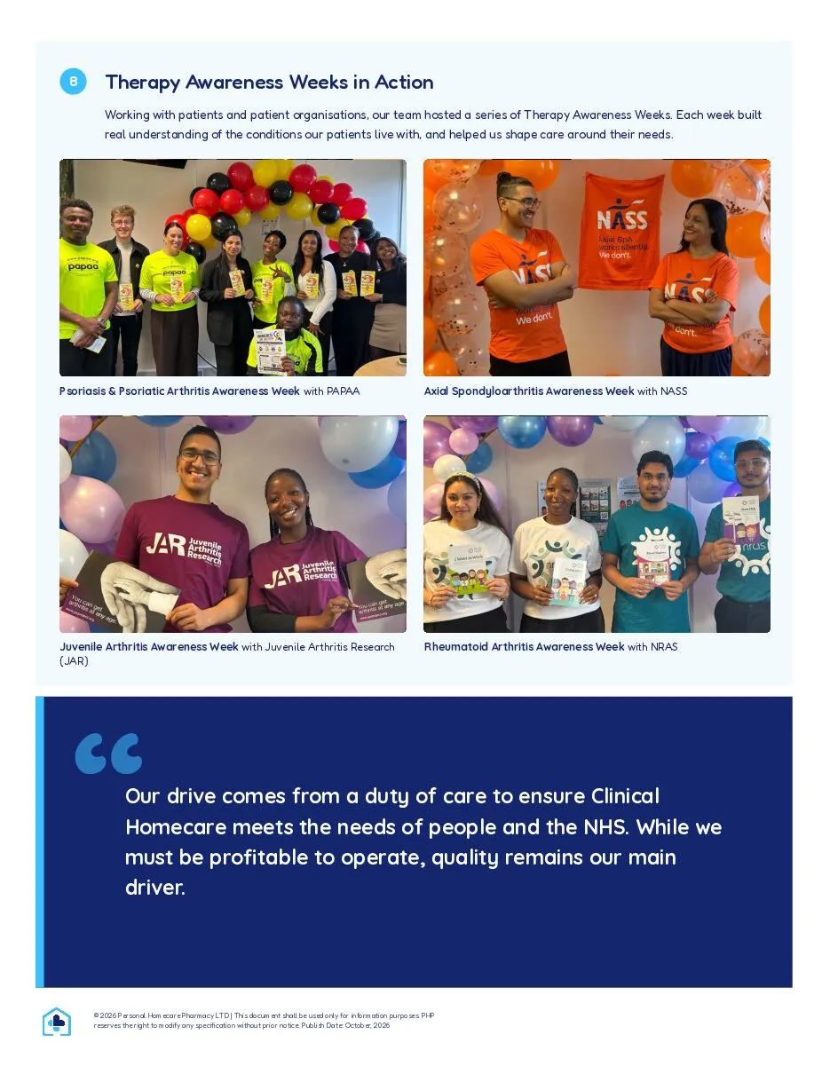 Case study page 3 of 4: Therapy Awareness Weeks in action, with photos from four awareness weeks